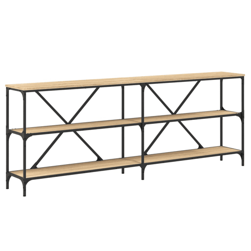Mesa Consola - Mesa De Entrada 200x30x75 cm deriv. madeiraferro carvalho sonoma