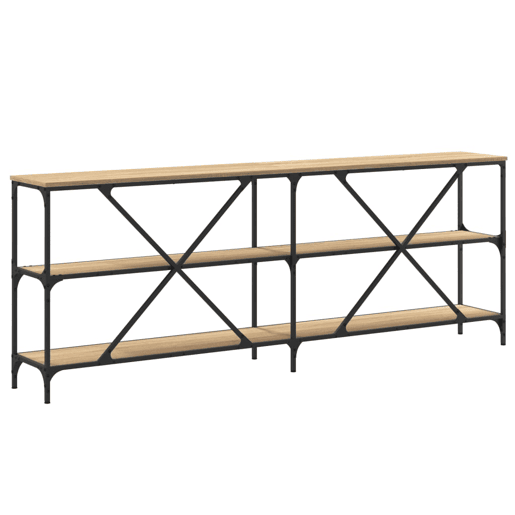 Mesa Consola - Mesa De Entrada 200x30x75 cm deriv. madeiraferro carvalho sonoma
