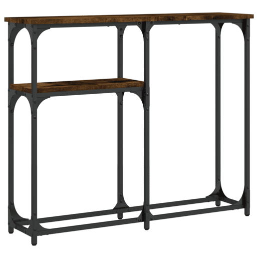 Mesa Consola - Mesa De Entrada 90x22,5x75 cm derivados de madeira carvalho fumado