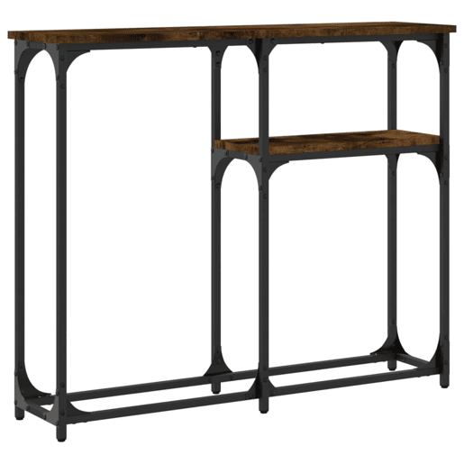 Mesa Consola - Mesa De Entrada 90x22,5x75 cm derivados de madeira carvalho fumado
