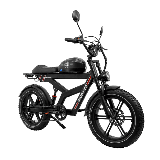 Bicicleta Elétrica DUOTTS F20 - Potência 750W Bateria 52V 27AH com Travões de Disco Hidráulicos - Preto