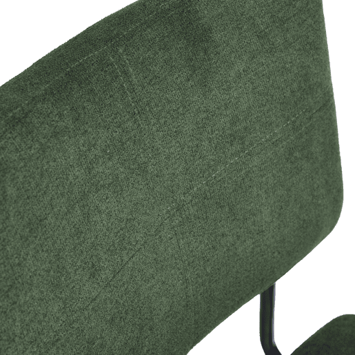 Conjunto De 4 Bancos Altos De Bar Com Encosto E Assento Acolchoado Em Tecido Verde, Estrutura Metálica Preta Com Apoio Para Pés, Estilo Moderno Industrial, Altura Do Assento 69 Cm, Ideais Para Cozinha, Ilha E Sala De Jantar