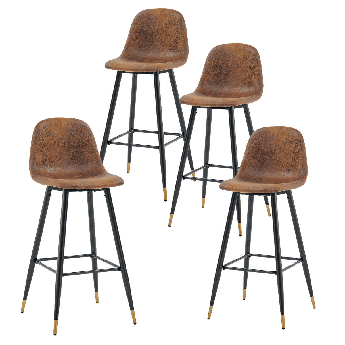 MEUBLES COSY Juego De 4 Sillas Altas De Barra