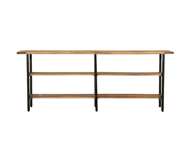Mesa consola - mesa de entrada de madera maciza de mango 180x35x70 cm