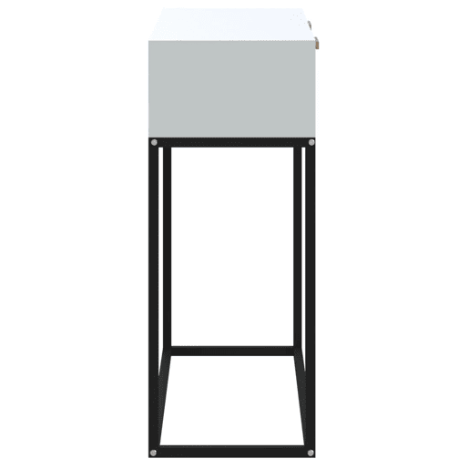 Mesa Consola - Mesa De Entrada 80x30x75 cm derivados de madeira e ferro branco