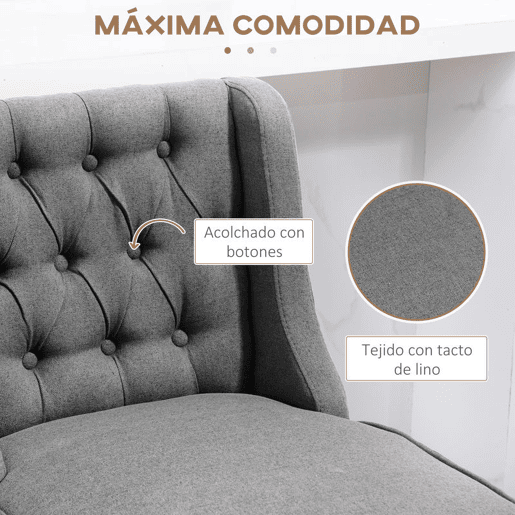 HOMCOM Conjunto de 2 Bancos de Bar com Encosto Giratórios 180° Bancos Altos de Cozinha com Apoio para Pés e Pés de Madeira para Sala de Jantar 45,7x57,2x101 cm Cinzento