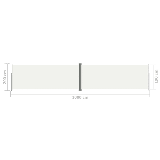 Tela de toldo cortina de privacidade lateral retrátil para pátio jardim terraço varanda tela de proteção visual 200 x 1000 cm creme 02_0007171
