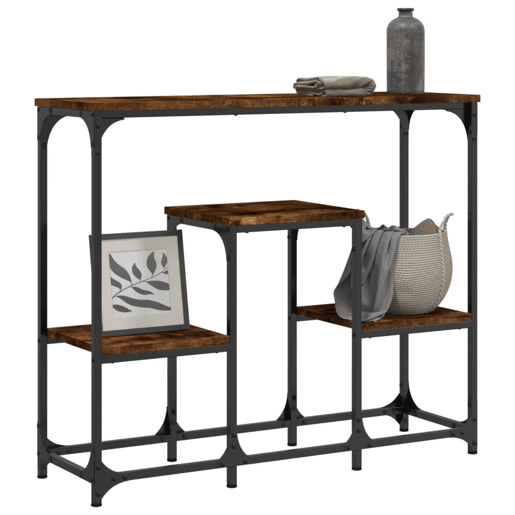 Mesa Consola - Mesa De Entrada 89,5x28x76 cm derivados de madeira carvalho fumado