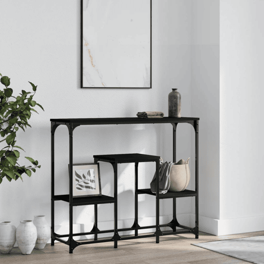 Mesa Consola - Mesa De Entrada 89,5x28x76 cm derivados de madeira preto