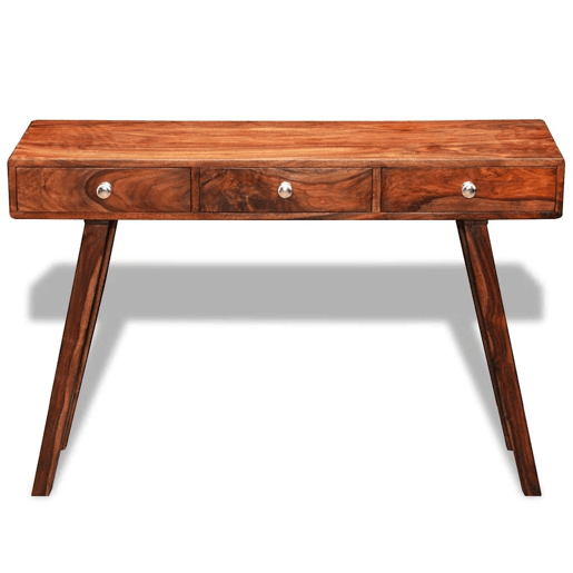 Mesa Consola - Mesa De Entrada com 3 gavetas 76 cm madeira acácia sólida