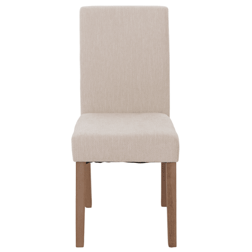 Conjunto de 6 cadeiras de jantar com encosto alto em tecido chenille creme com pés claros 04_0007635