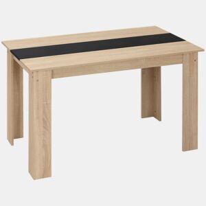 HOMCOM Mesa de Sala de Jantar para 4-6 Pessoas Mesa de Cozinha Retangular Estilo Moderno com Bancada de Melamina de Madeira Carga 50 kg 120x69x75 cm Madeira e Preto