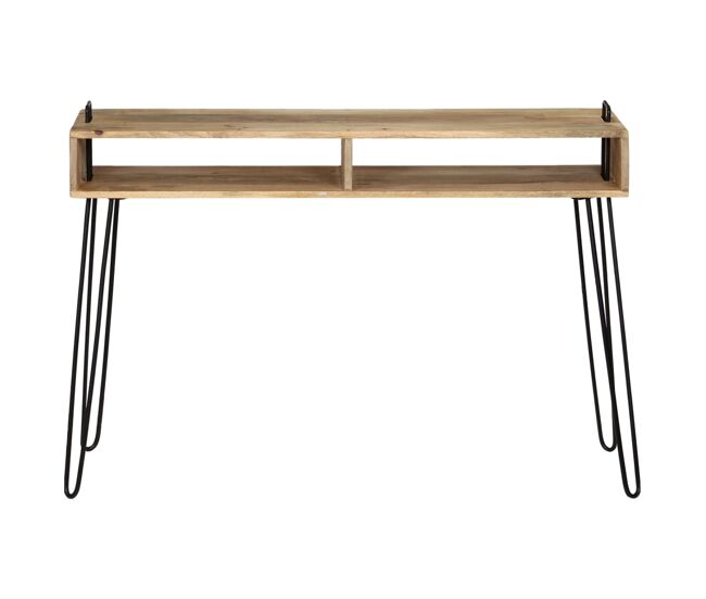 Mesa consola - mesa de entrada de madera maciza de mango 115x35x76 cm