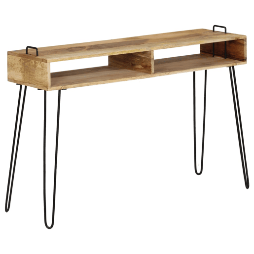 Mesa Consola - Mesa De Entrada em madeira de mangueira maciça 115x35x76 cm