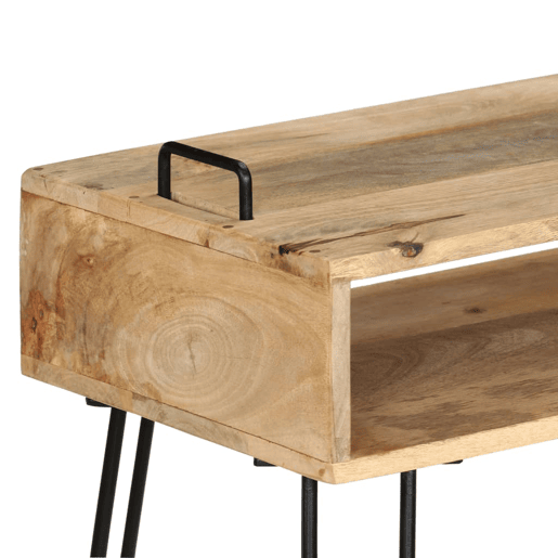 Mesa Consola - Mesa De Entrada em madeira de mangueira maciça 115x35x76 cm