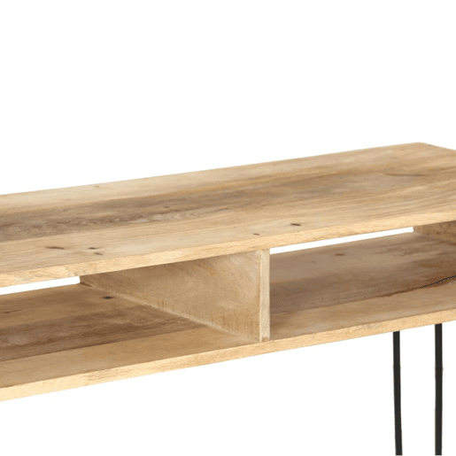 Mesa Consola - Mesa De Entrada em madeira de mangueira maciça 115x35x76 cm