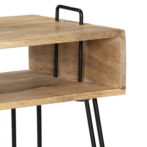 Mesa Consola - Mesa De Entrada em madeira de mangueira maciça 115x35x76 cm