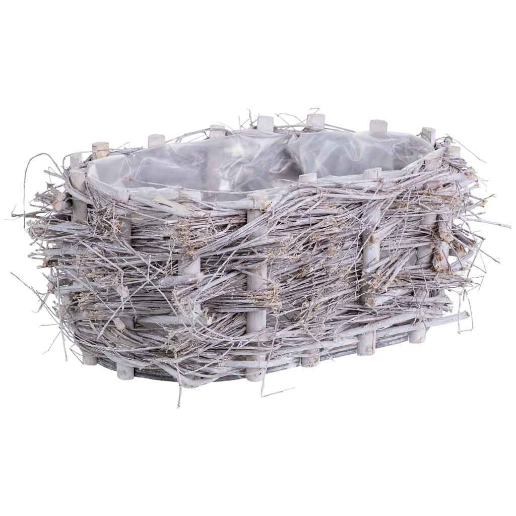 Cesto de mimbre ovalado