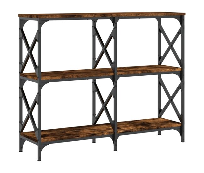 Mesa consola - mesa de entrada madera de ingeniería roble ahumado 100x28x80,5 cm