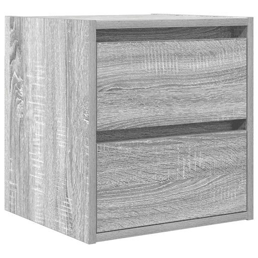 Lote de 2 Mesas De Cabeceira Mesinhas De Cabeceira - de parede 38x34x40 cm cinzento sonoma