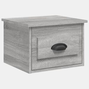 Mesa De Cabeceira De Parede Mesinha De Cabeceira - 41,5x36x28 cm cinzento sonoma