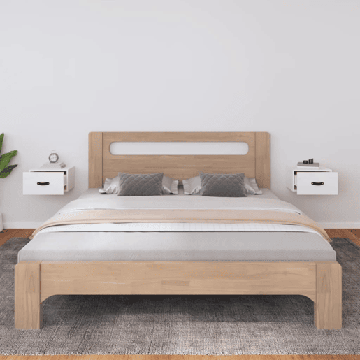 Lote de 2 Mesas De Cabeceira parede - Mesinhas De Cabeceira 40x29,5x22cm branco