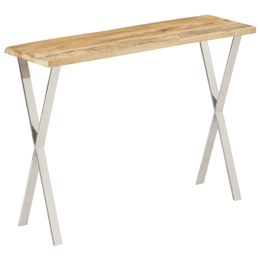 Mesa Consola - Mesa De Entrada c borda viva 105x33x76cm madeira mangueira maciça