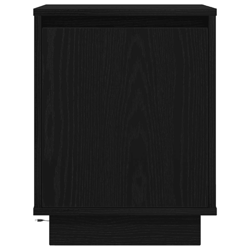 Mesa De Cabeceira - Mesinha De Cabeceira com luzes LED 38x34x50 cm preto