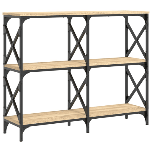 Mesa Consola - Mesa De Entrada 100x28x80,5cm derivados de madeira carvalho sonoma