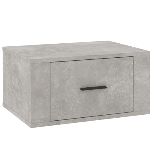 Lote de 2 Mesas De Cabeceira de parede - Mesinhas De Cabeceira 50x36x25 cm cinzento cimento