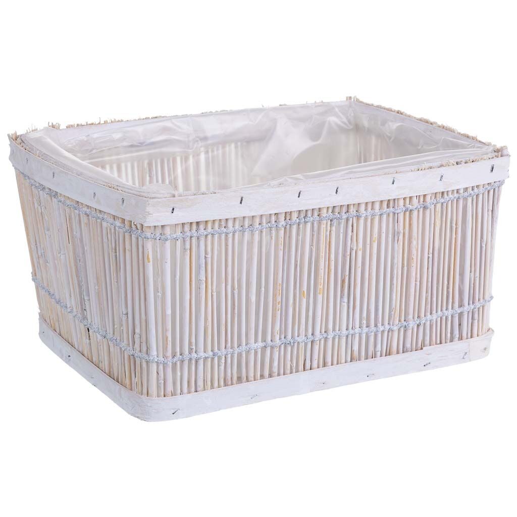 Cesto de bambú cuadrado