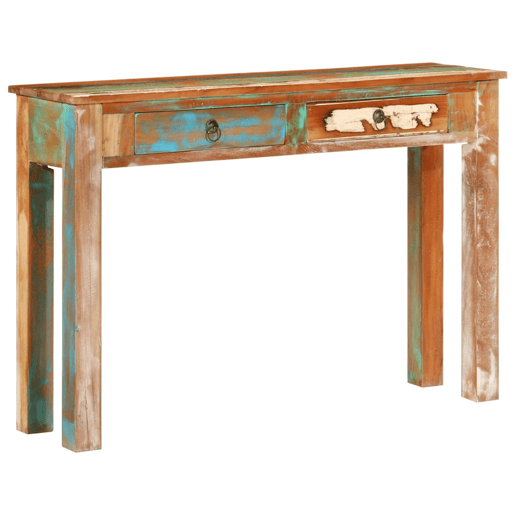 Mesa Consola - Mesa De Entrada 110x30x75 cm madeira recuperada maciça
