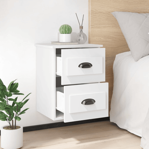 Mesa De Cabeceira De Parede Mesinha De Cabeceira - 41,5x36x53 cm branco