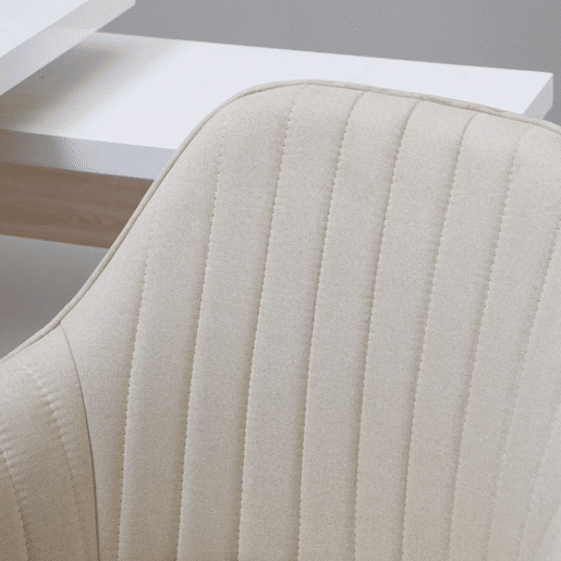 Vinsetto Cadeira de Escritório Cadeira de Secretária com Altura Regulável e Base Giratória para Escritório ou Estudo Suporta até 120 kg 61x59x86-96 cm Bege