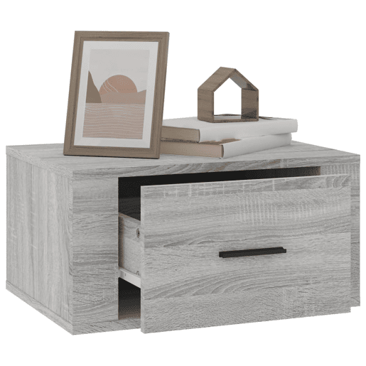 Mesa De Cabeceira De Parede Mesinha De Cabeceira - 50x36x25 cm cinzento sonoma
