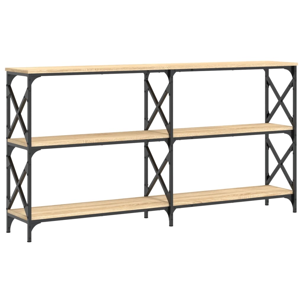 Mesa consola - mesa de entrada madera de ingeniería roble sonoma 156x28x80,5 cm