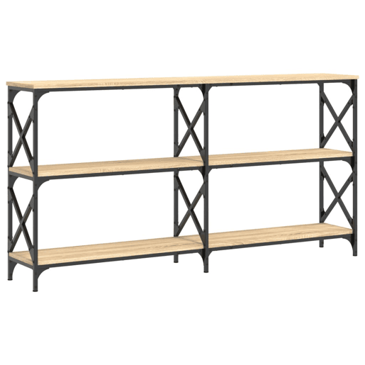 Mesa Consola - Mesa De Entrada 156x28x80,5cm derivados de madeira carvalho sonoma