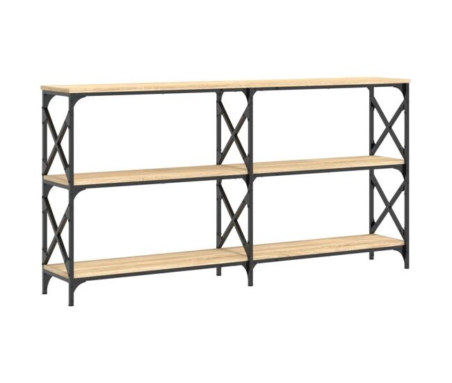 Mesa consola - mesa de entrada madera de ingeniería roble sonoma 156x28x80,5 cm