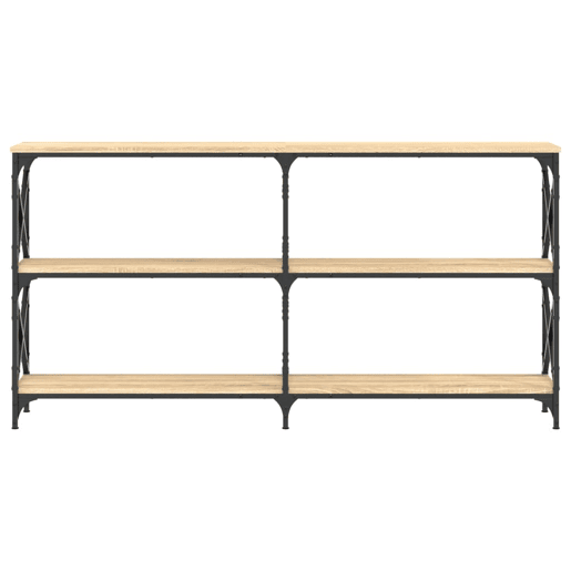 Mesa Consola - Mesa De Entrada 156x28x80,5cm derivados de madeira carvalho sonoma