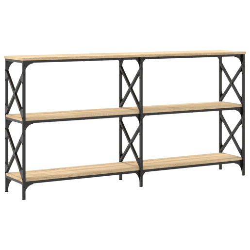 Mesa Consola - Mesa De Entrada 156x28x80,5cm derivados de madeira carvalho sonoma