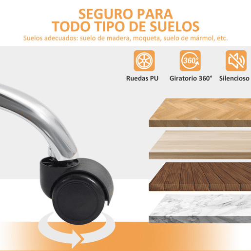 HOMCOM Cadeira de Escritório com Suporte Lombar Inflável Estofada em PU Cadeira de Secretária Giratória com Apoio para Pés Encosto Reclinável Encosto Alto Altura Ajustável 65x76x113-121 cm Marrom