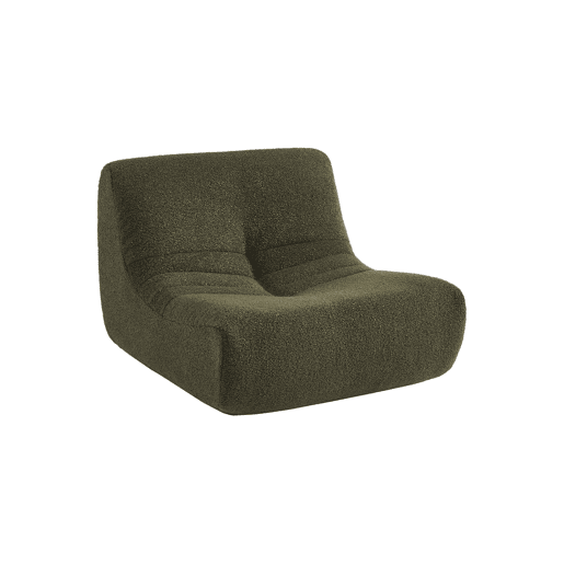 Poltrona infantil boucle texturizada 1 lugar, Sokol Kid, Verde caqui, 63x67x45 cm
