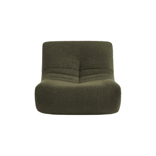 Poltrona infantil boucle texturizada 1 lugar, Sokol Kid, Verde caqui, 63x67x45 cm