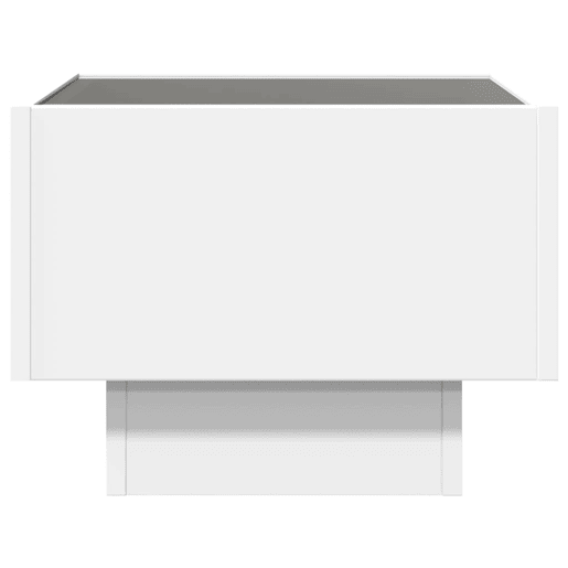Mesa De Cabeceira - Mesinha De Cabeceira com luzes LED Infinity 40x40x30 cm branco