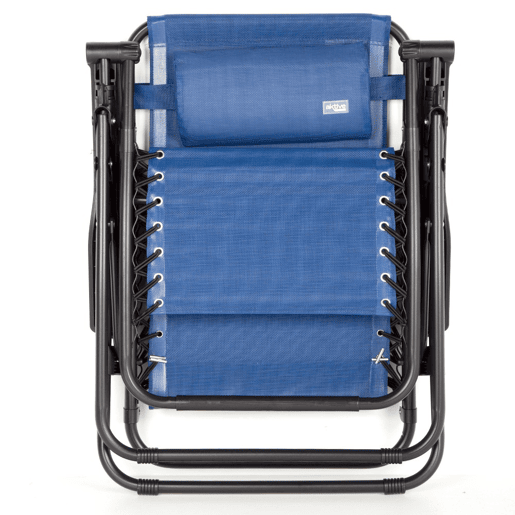 Pack de 2 cadeiras de jardim dobráveis gravidade zero azul 2 posições Aktive