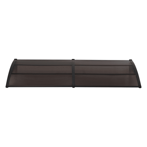 Toldo à prova de intempéries Toldo de porta ABS Policarbonato Alumínio 240 x 100 cm Preto Marrom 03_0004672 Toldo à prova de intempéries Toldo de porta ABS Policarbonato Alumínio 240 x 100 cm Preto Marrom 03_0004672