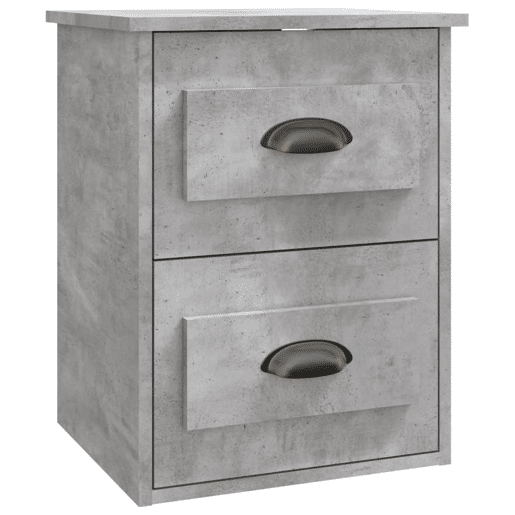 Mesa De Cabeceira De Parede Mesinha De Cabeceira - 41,5x36x53 cm cinzento cimento