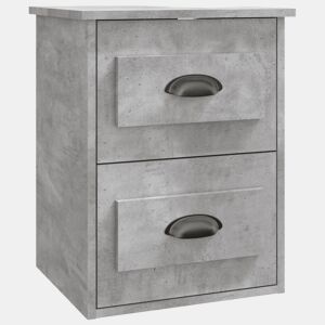 Mesa De Cabeceira De Parede Mesinha De Cabeceira - 41,5x36x53 cm cinzento cimento