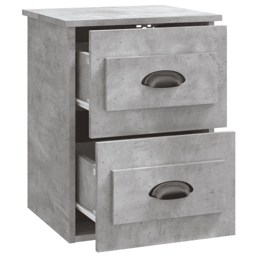 Mesa De Cabeceira De Parede Mesinha De Cabeceira - 41,5x36x53 cm cinzento cimento