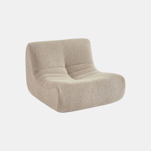 Poltrona infantil boucle texturizada 1 lugar, Sokol Kid, Beige, 63x67x45 cm